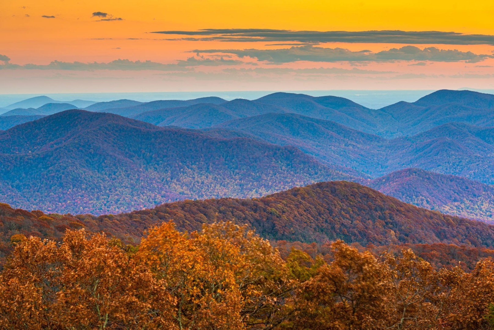 Fall in the Blue Ridge Mountains of North Georgia